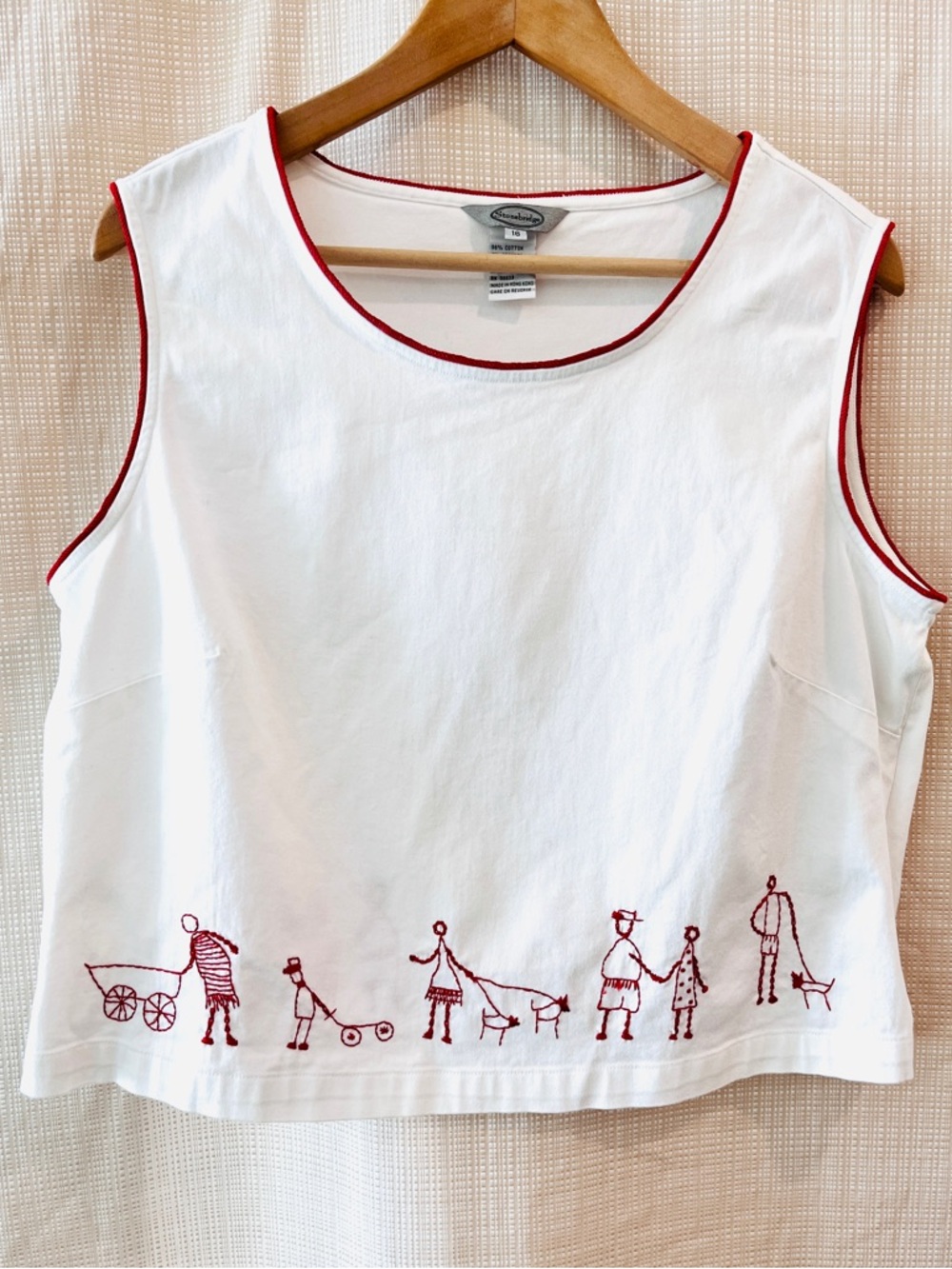 Vintage Sleeveless Embroidered Cottagecore Kawaii Playful Top Fairycore